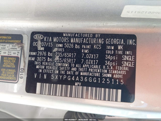 Kia Sorento 2.4l L