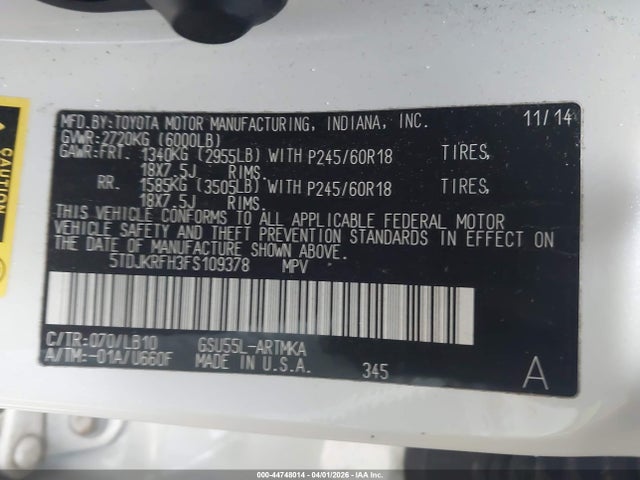 Toyota Highlander Xle V6