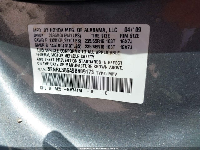 Honda Odyssey Ex-l