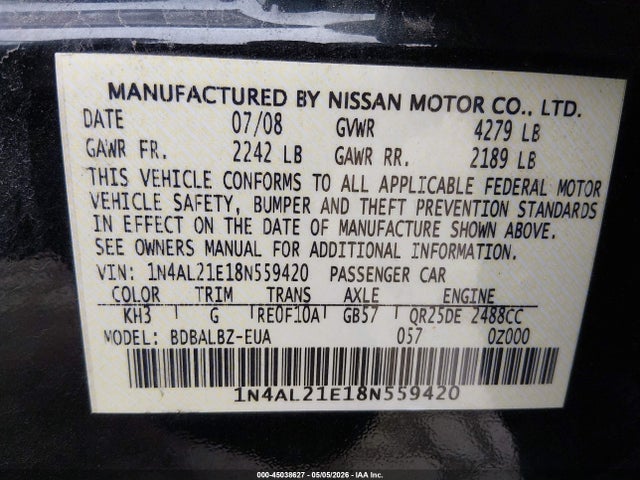 Nissan Altima 2.5 S