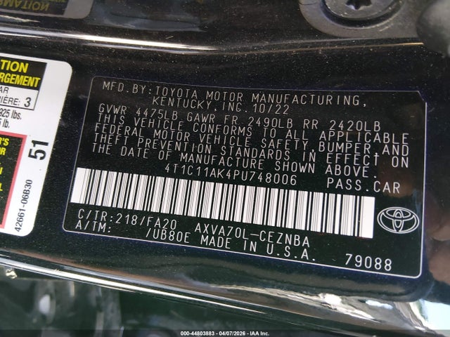Toyota Camry Le