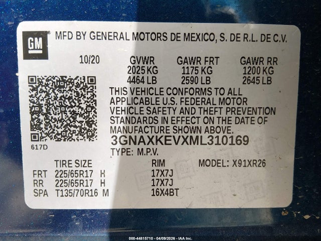 Chevrolet Equinox Fwd Lt