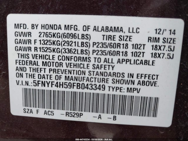 Honda Pilot Ex-l