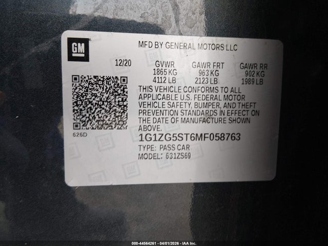 Chevrolet Malibu Fwd Rs
