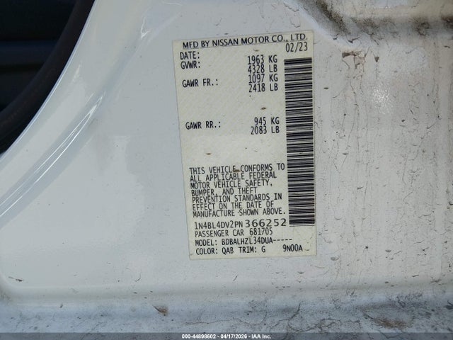 Nissan Altima Sv Fwd
