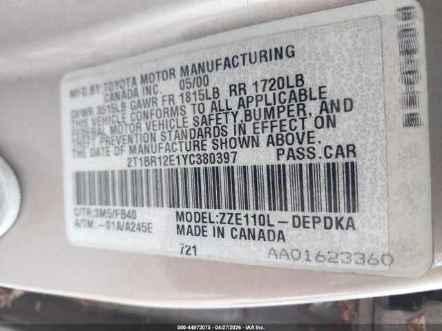 Toyota Corolla Ce