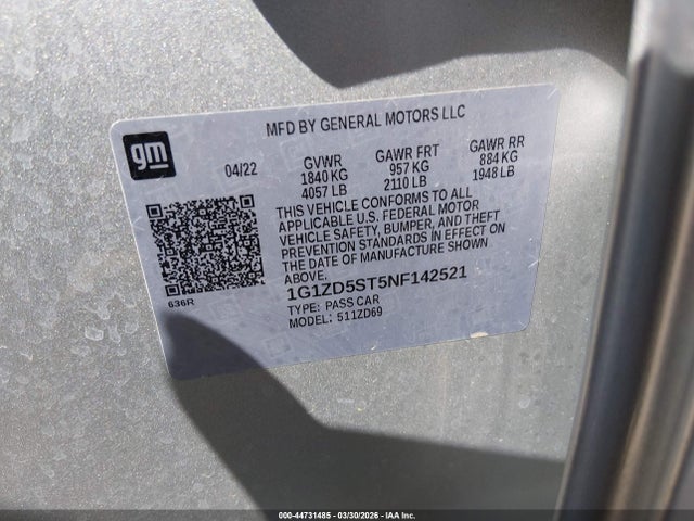 Chevrolet Malibu Fwd Lt