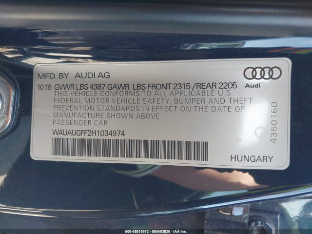 Audi A3 2.0t Premium