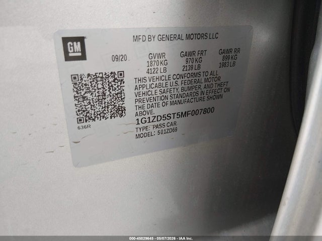Chevrolet Malibu Fwd Lt