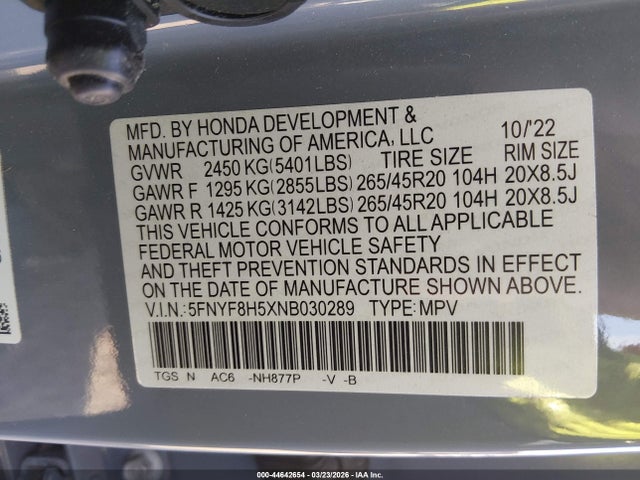 Honda Passport Awd Ex-l