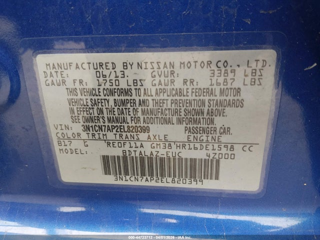 Nissan Versa 1.6 S+