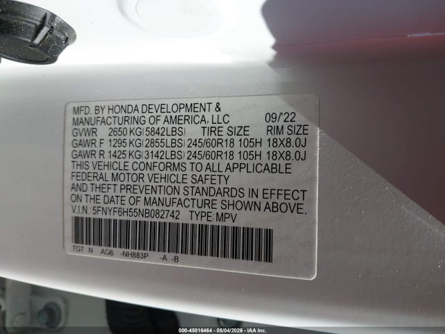 Honda Pilot Awd Ex-l