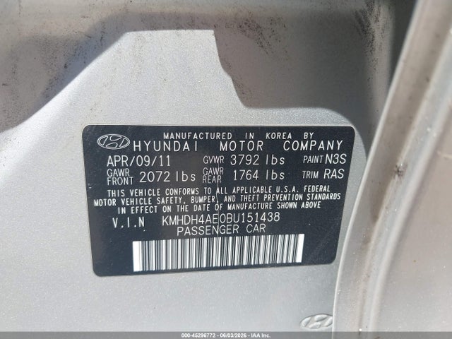 Hyundai ELANTRA Limited (ulsan Plant)