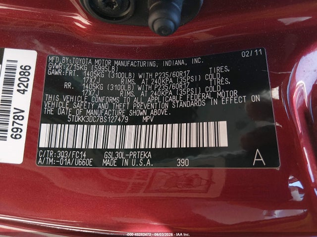 Toyota Sienna Le V6
