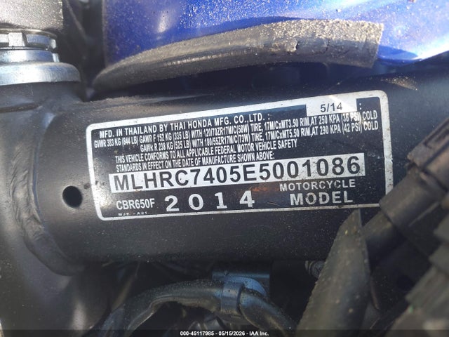 Honda Cbr650 F