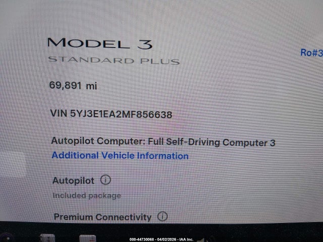 Tesla Model 3 Standard Range Plus Rear-wheel Drive