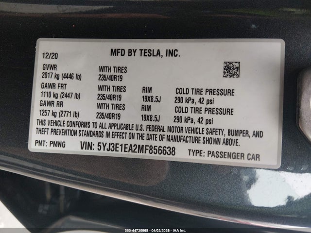 Tesla Model 3 Standard Range Plus Rear-wheel Drive