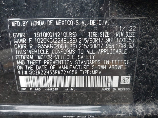 Honda HR-V Awd Lx