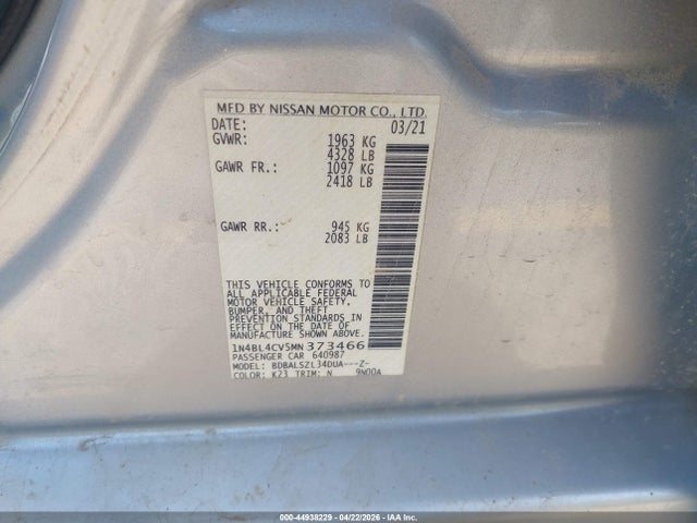 Nissan Altima Sr Fwd