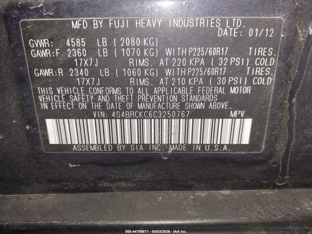 Subaru Outback 2.5i Limited
