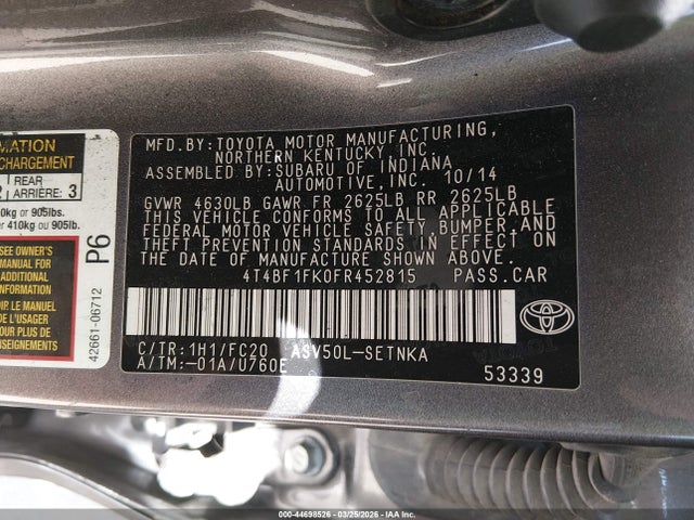 Toyota Camry Le