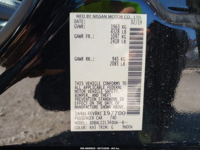 Nissan Altima 2.5 Sl