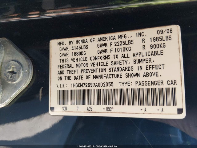 Honda Accord 2.4 Ex