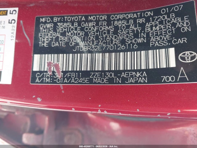 Toyota Corolla Le