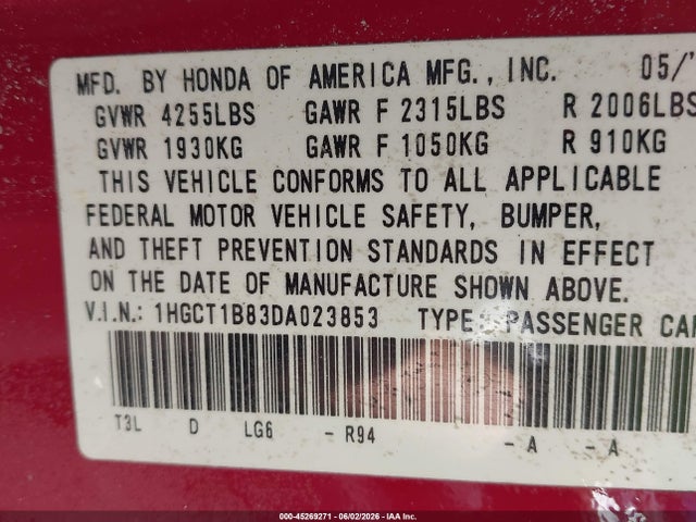 Honda Accord Ex-l