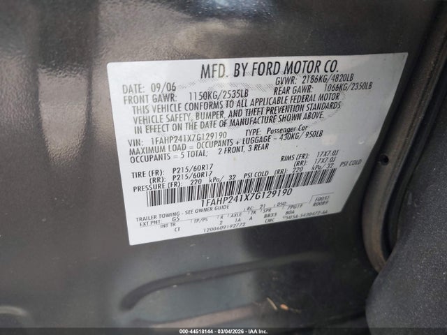 Ford Five Hundred Sel