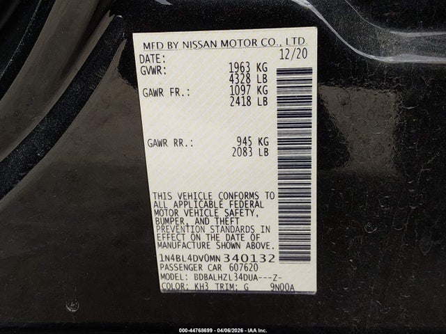Nissan Altima Sv Fwd