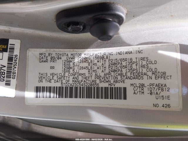 Toyota Sienna Le