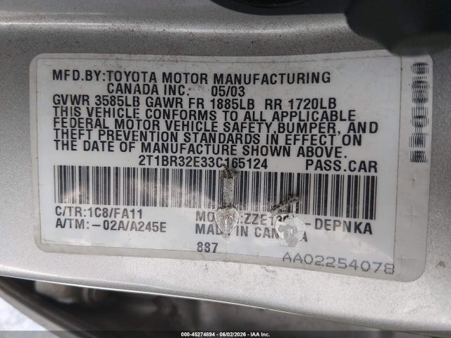 Toyota Corolla Le