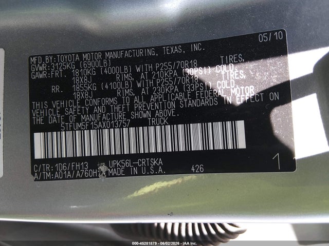 Toyota Tundra Grade 4.6l V8