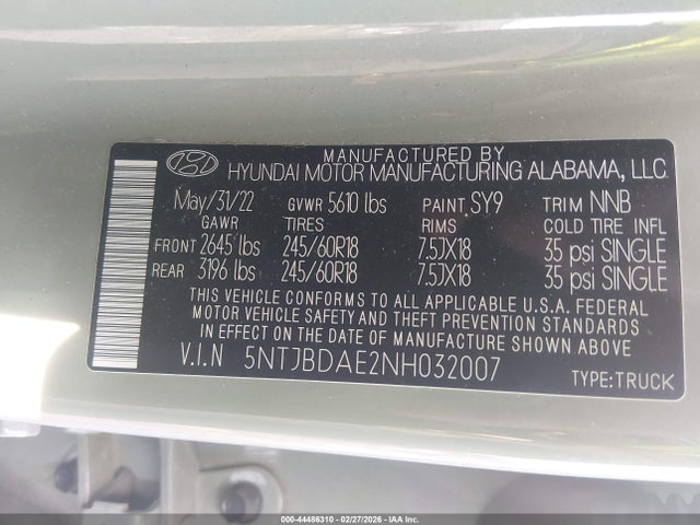 Hyundai SANTA CRUZ Sel