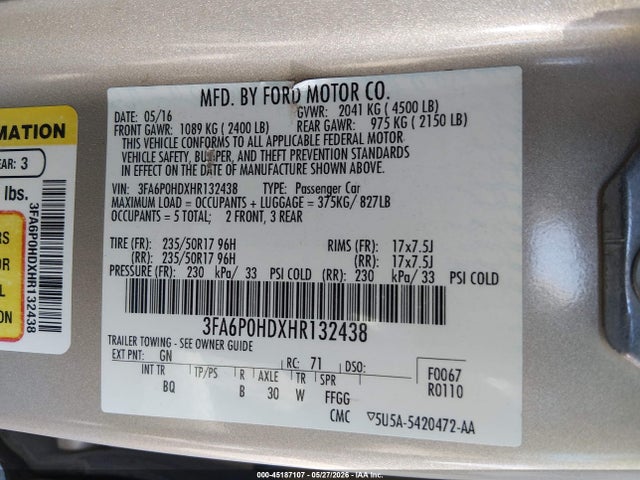 Ford Fusion Se