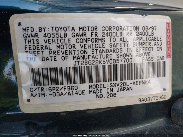 Toyota Camry Le