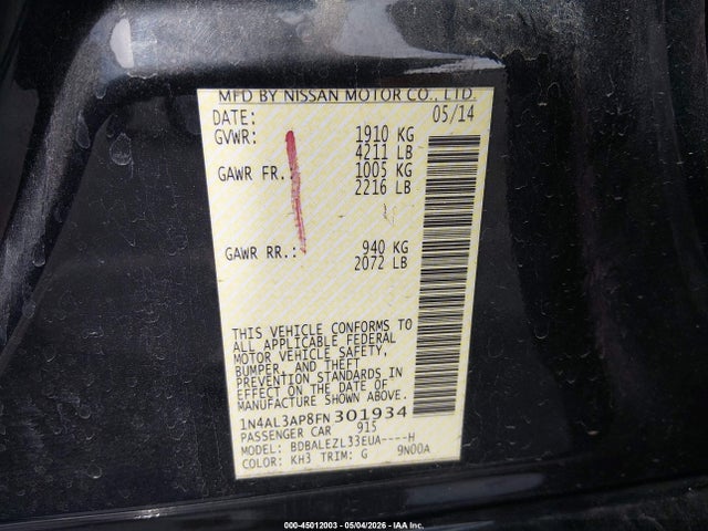 Nissan Altima 2.5 S