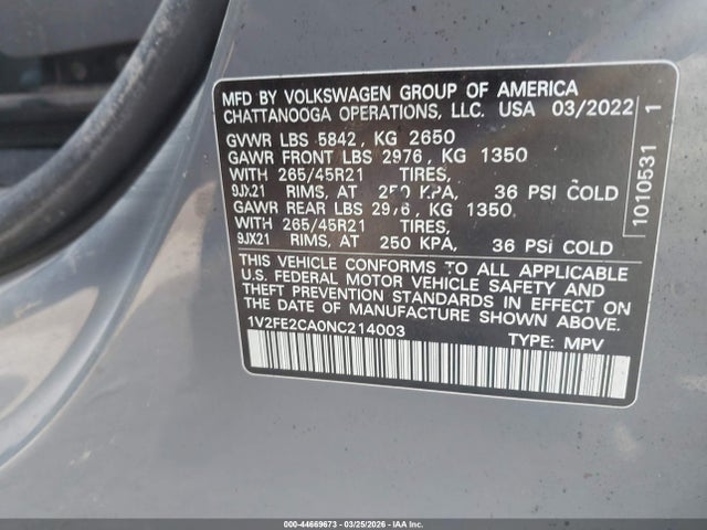 Volkswagen Atlas 3.6l V6 Sel Premium R-line