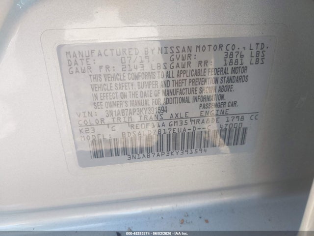 Nissan Sentra Sv