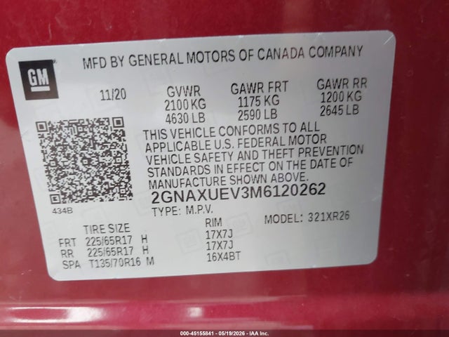 Chevrolet Equinox Awd Lt