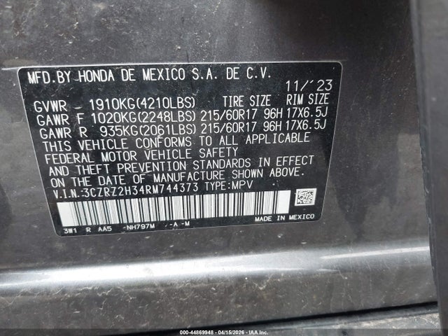 Honda HR-V Awd Lx