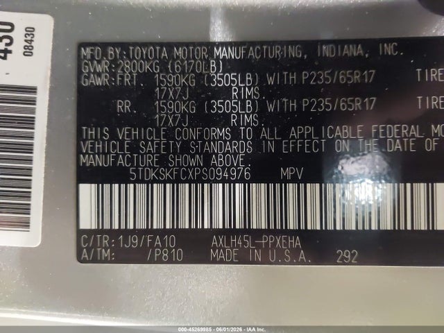Toyota Sienna Le