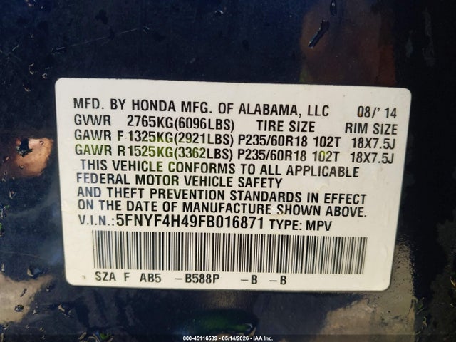 Honda Pilot Ex