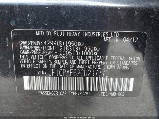 Subaru Impreza 2.0i Premium