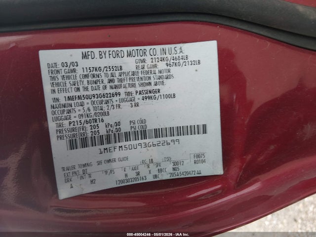 Mercury Sable Gs