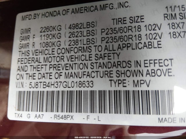 Acura RDX Acurawatch Plus Package