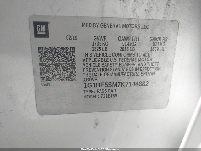 Chevrolet Cruze Lt