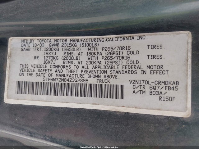 Toyota Tacoma Base V6