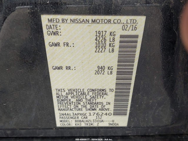Nissan Altima 2.5 Sr